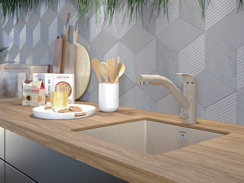 Смеситель для кухни Paulmark HESSEN He213017-302 на мойку бежевый - фото 2